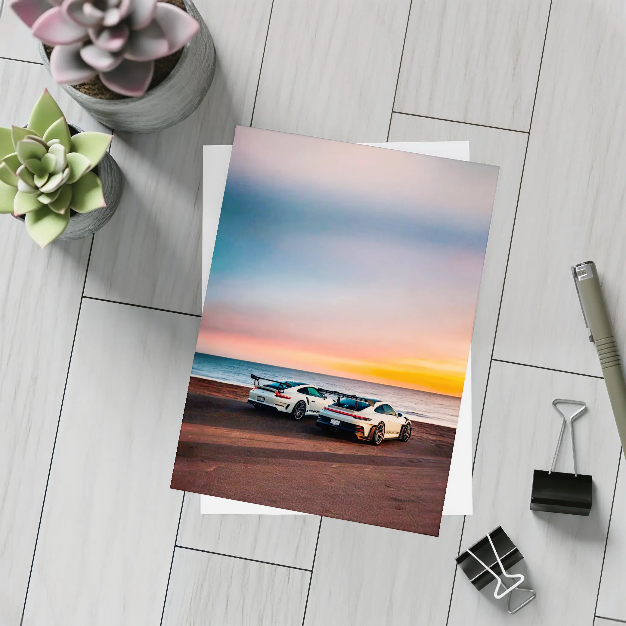 Porsche 911 GT3 RS Sunset Beach – Postcards