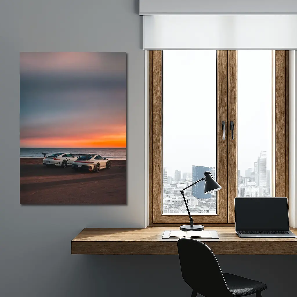 Porsche 911 GT3 RS Beach Sunset – Wall Art