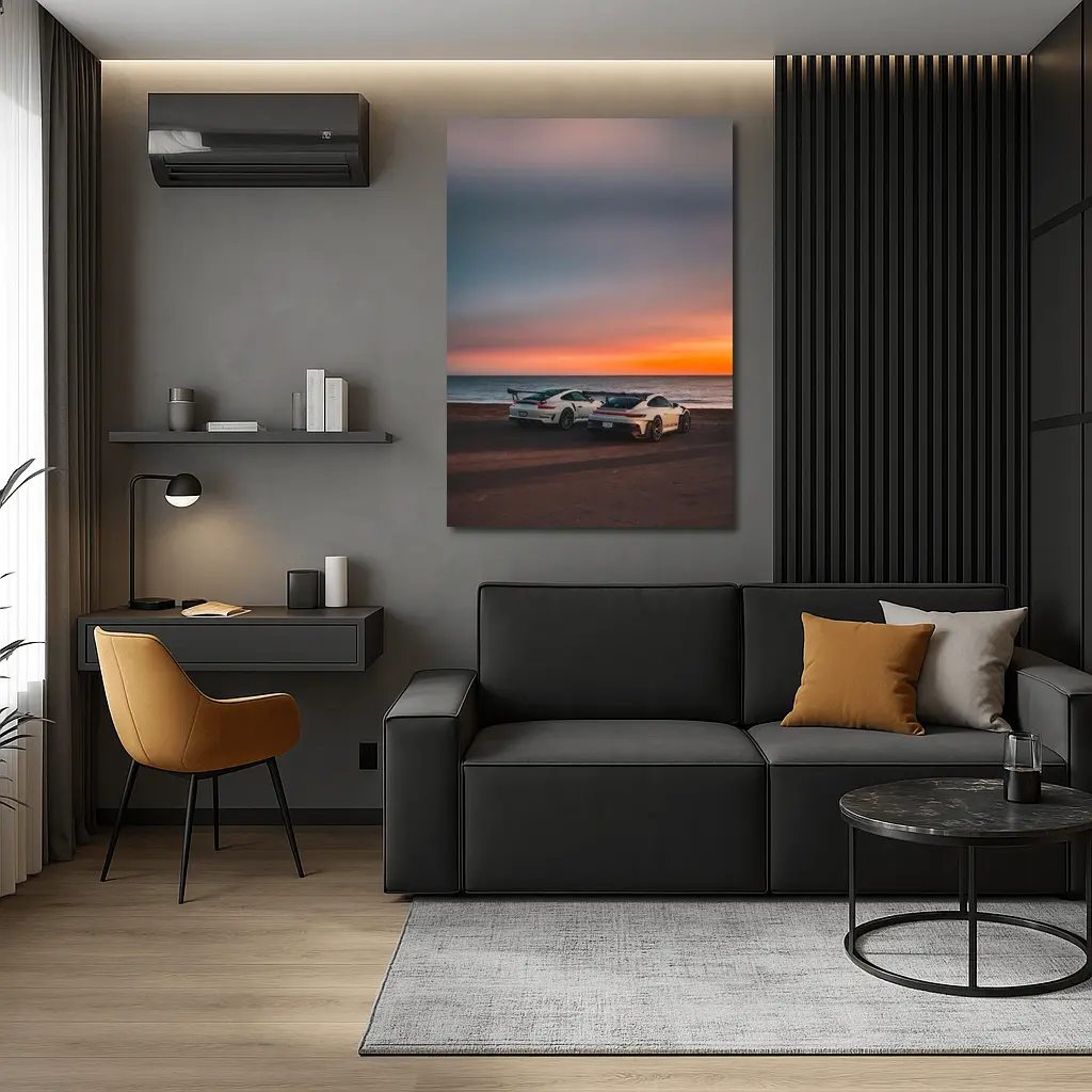 Porsche 911 GT3 RS Beach Sunset – Wall Art