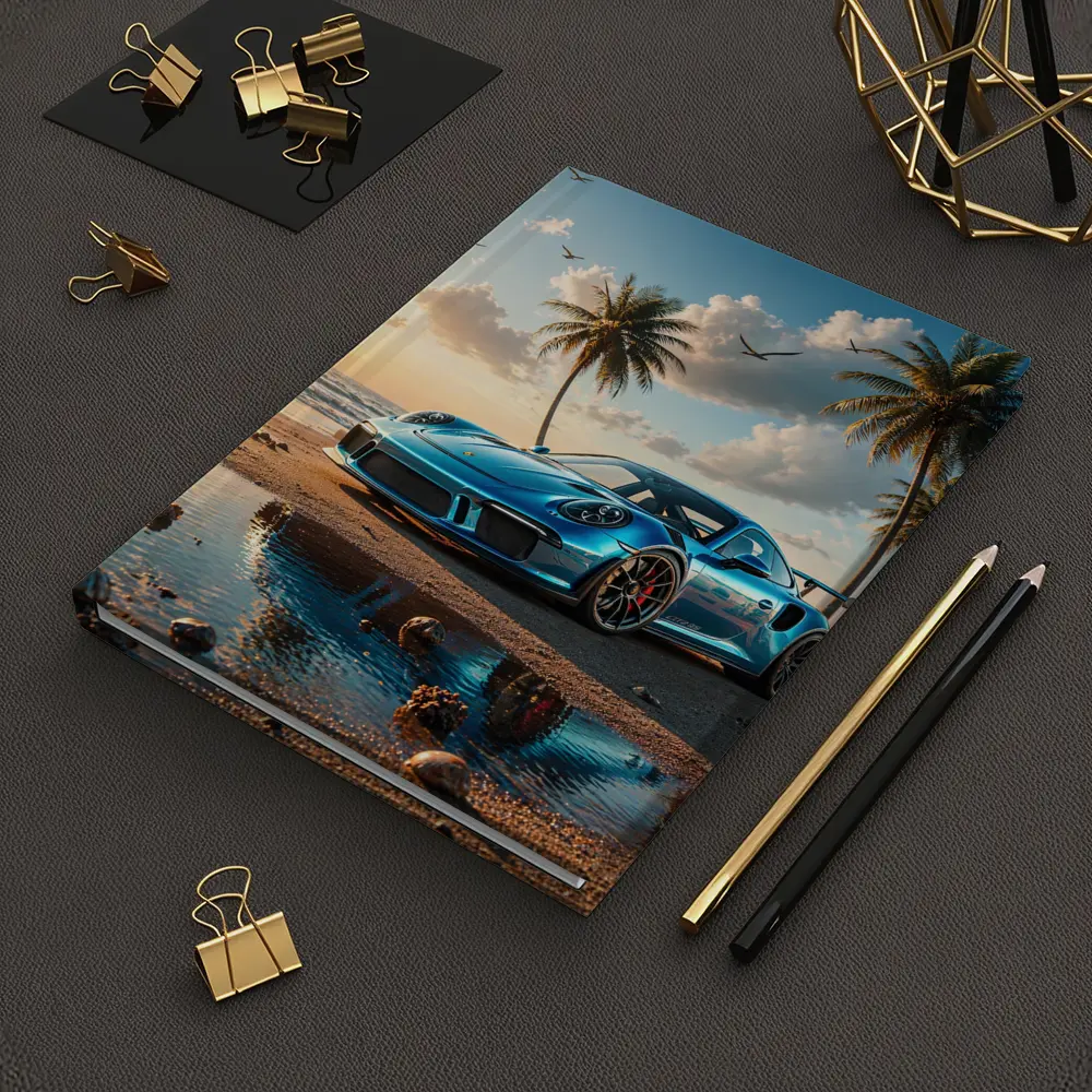 Porsche 911 GT3 Blue Beach Sunset – Notebooks