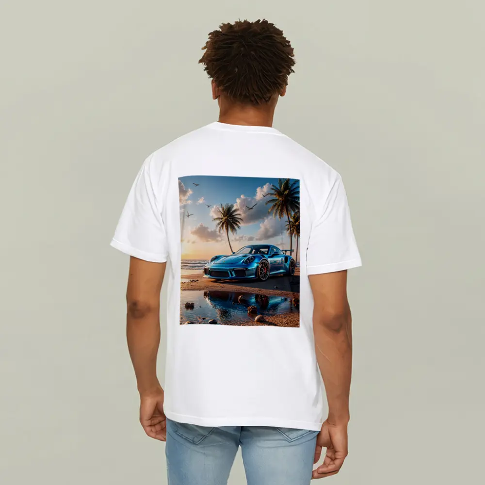 Porsche 911 GT3 Blue Beach Sunset – T-Shirts