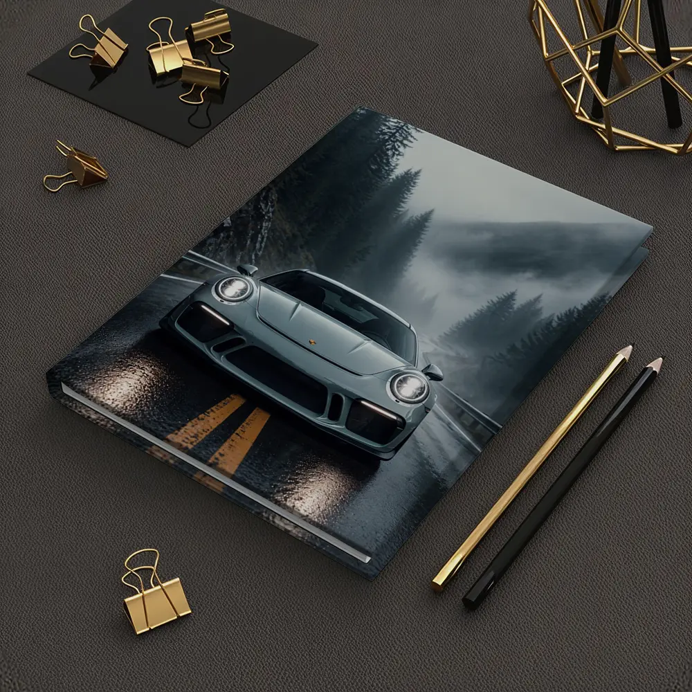 Porsche 911 GT3 on Foggy Mountain Road – Notebooks