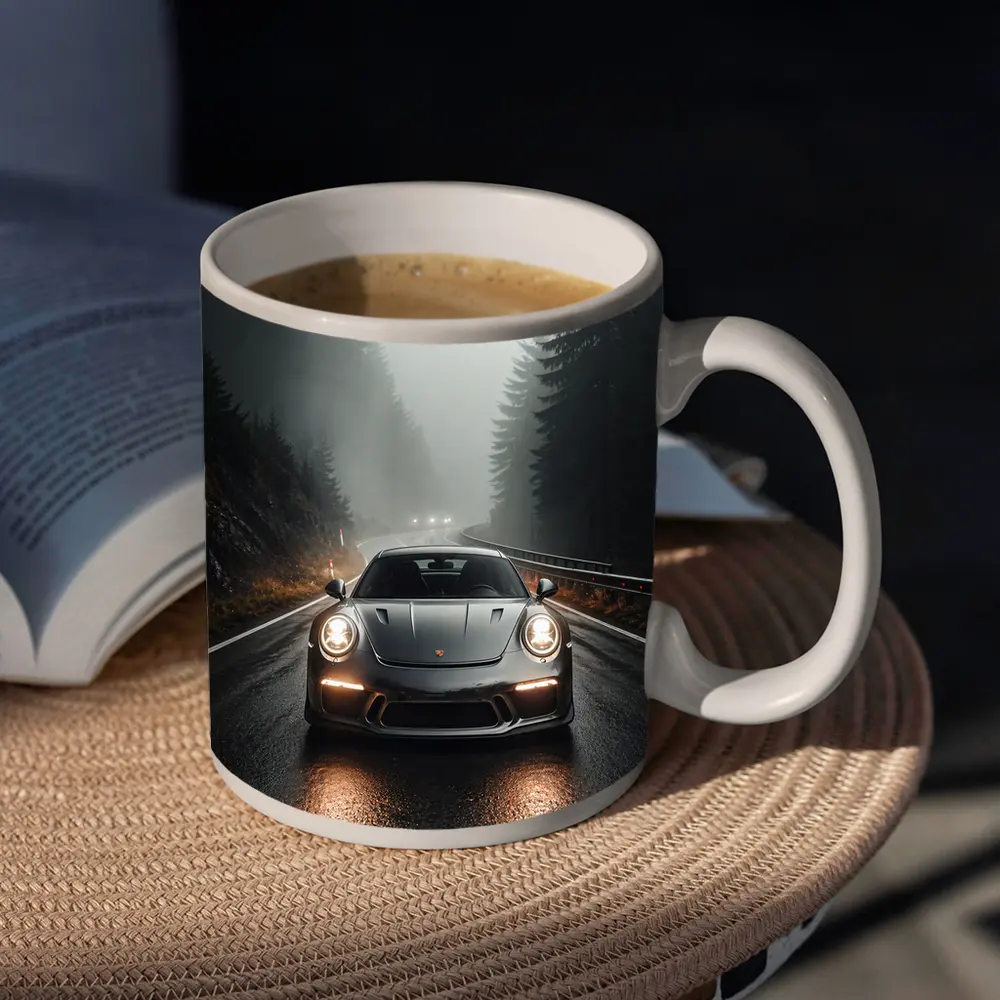 Porsche 911 GT3 Foggy Forest Road – Mugs