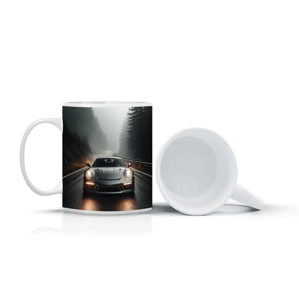 Porsche 911 GT3 Foggy Forest Road – Mugs