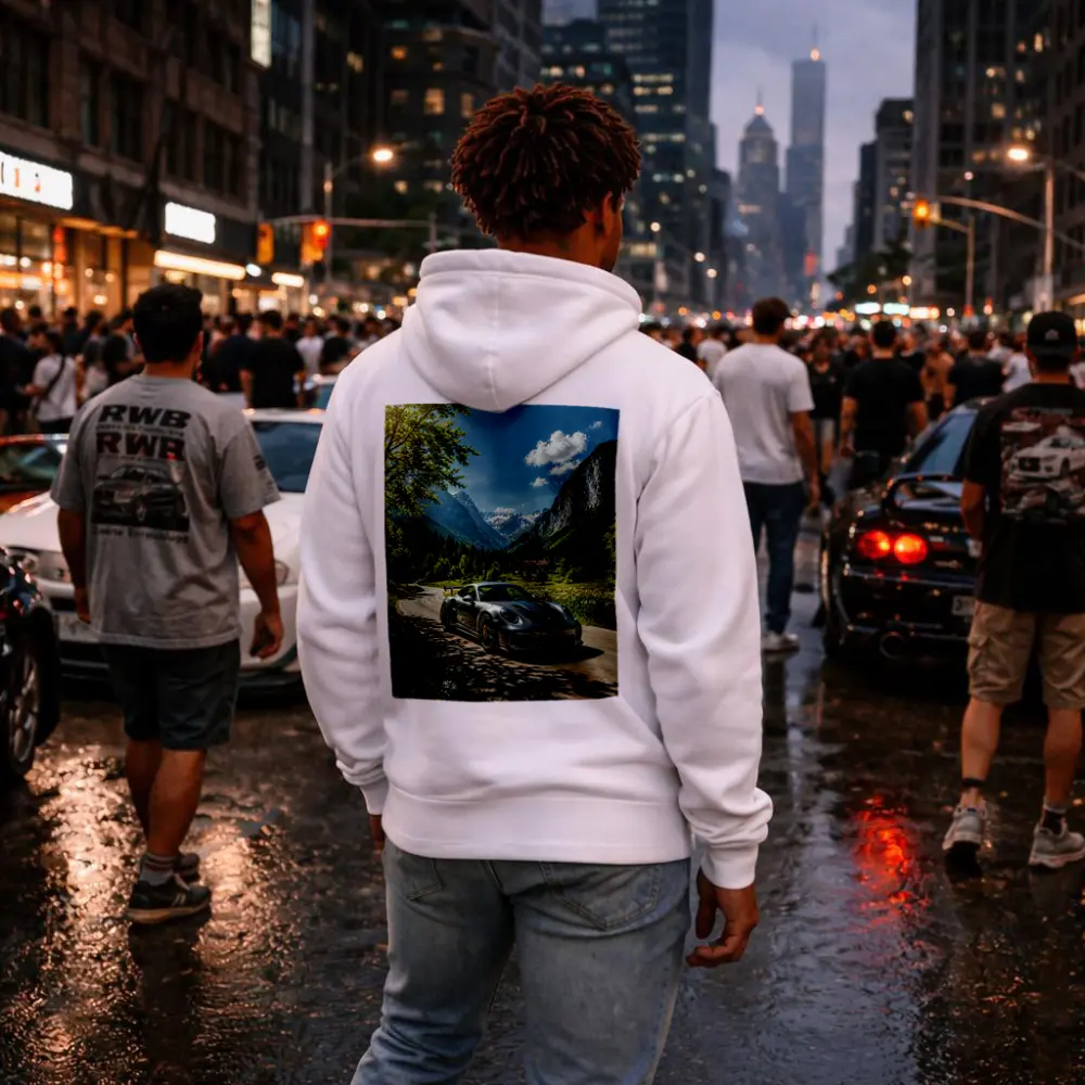 Porsche 911 GT3 Alpine Mountain Road – Hoodies