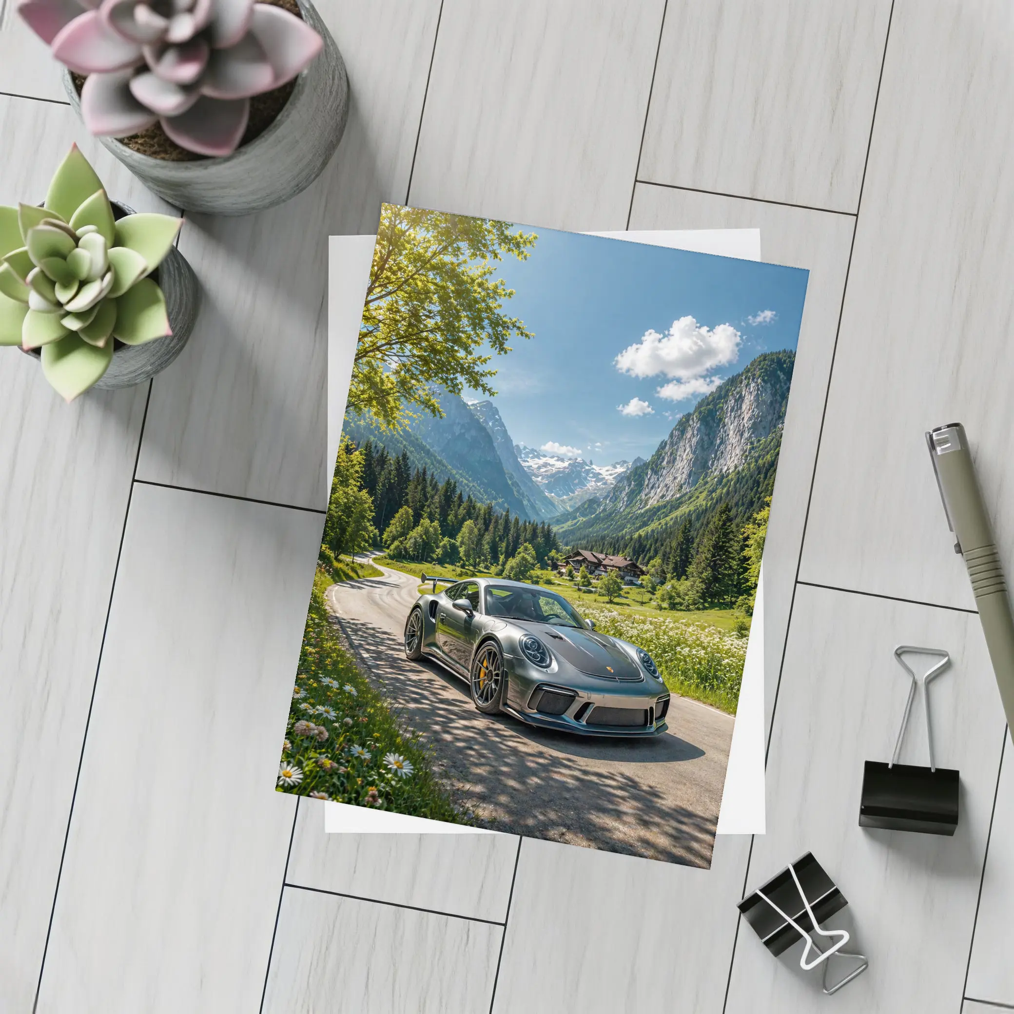 Porsche 911 GT3 Alpine Mountain Road – Postcards