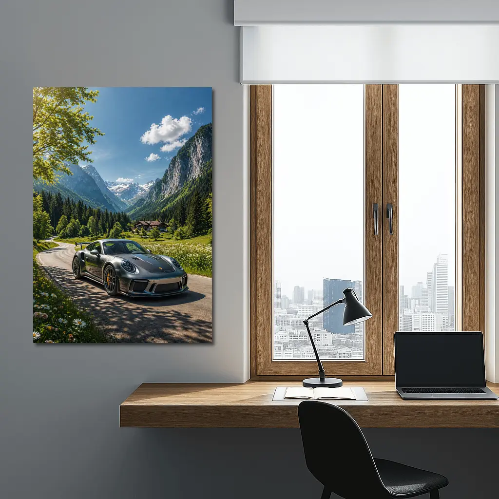 Porsche 911 GT3 Alpine Mountain Road – Wall Art