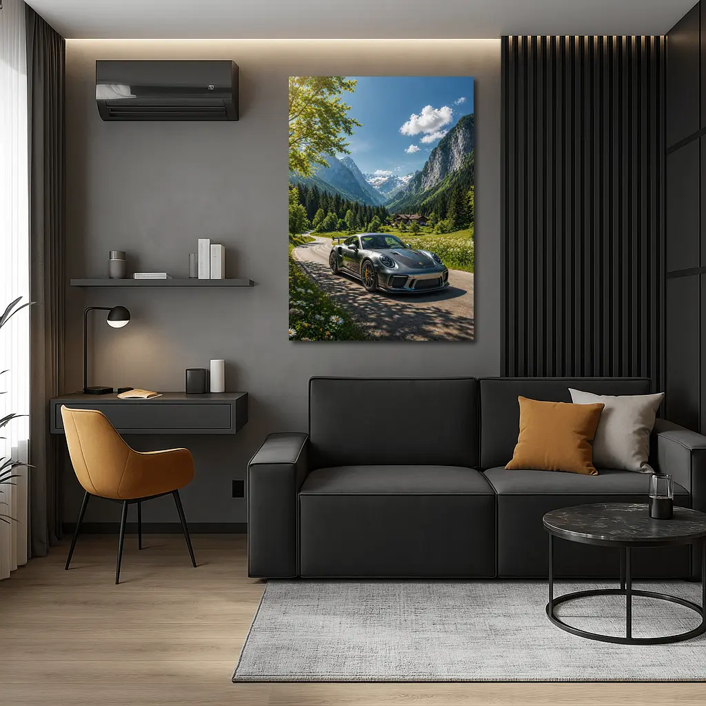 Porsche 911 GT3 Alpine Mountain Road – Wall Art