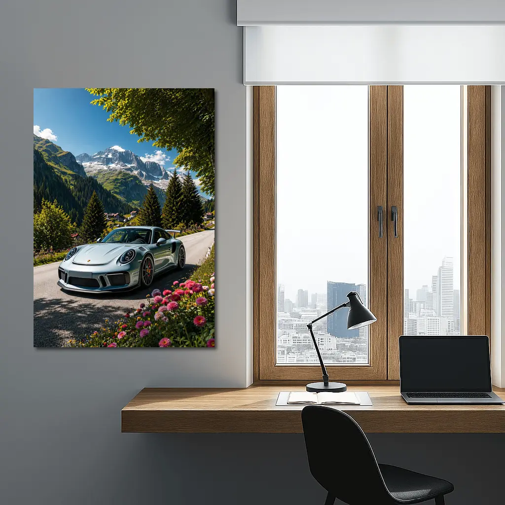 Porsche 911 GT3 Alpine Mountain Road – Wall Art