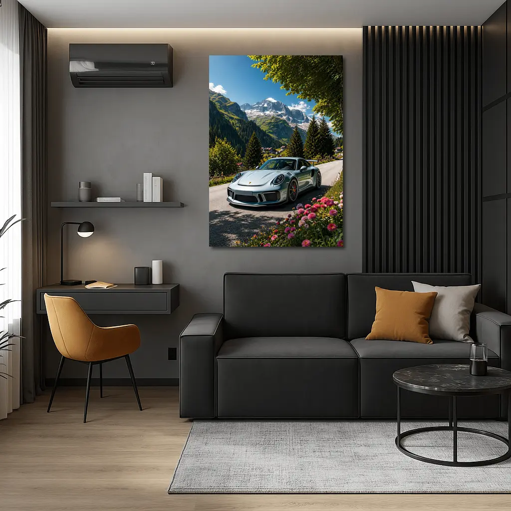 Porsche 911 GT3 Alpine Mountain Road – Wall Art