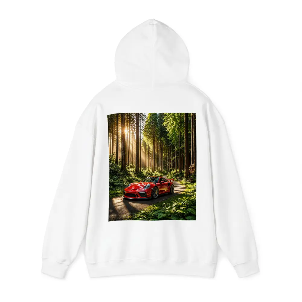 Red Porsche 911 GT3 Forest Sunlight – Hoodies