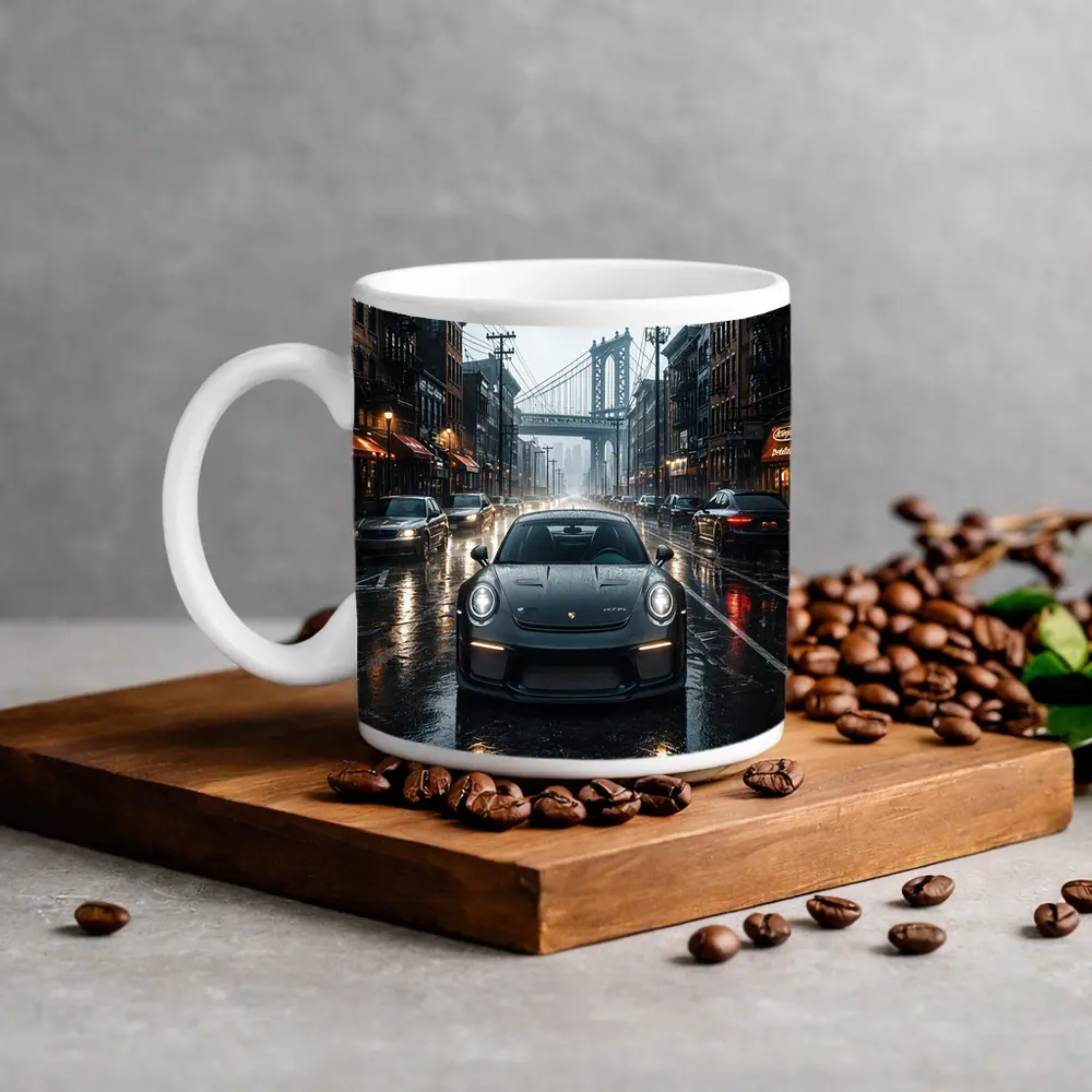 Porsche 911 GT3 Rainy City Street – Mugs