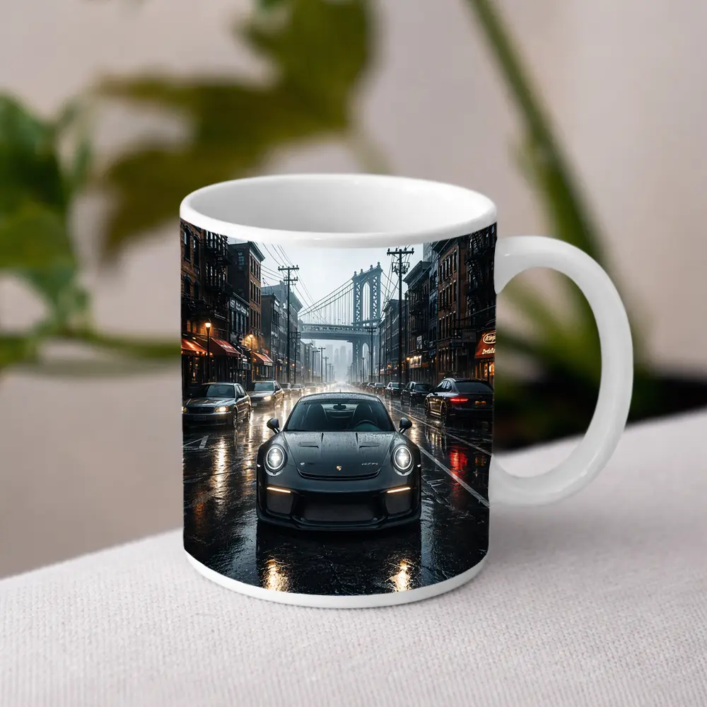 Porsche 911 GT3 Rainy City Street – Mugs