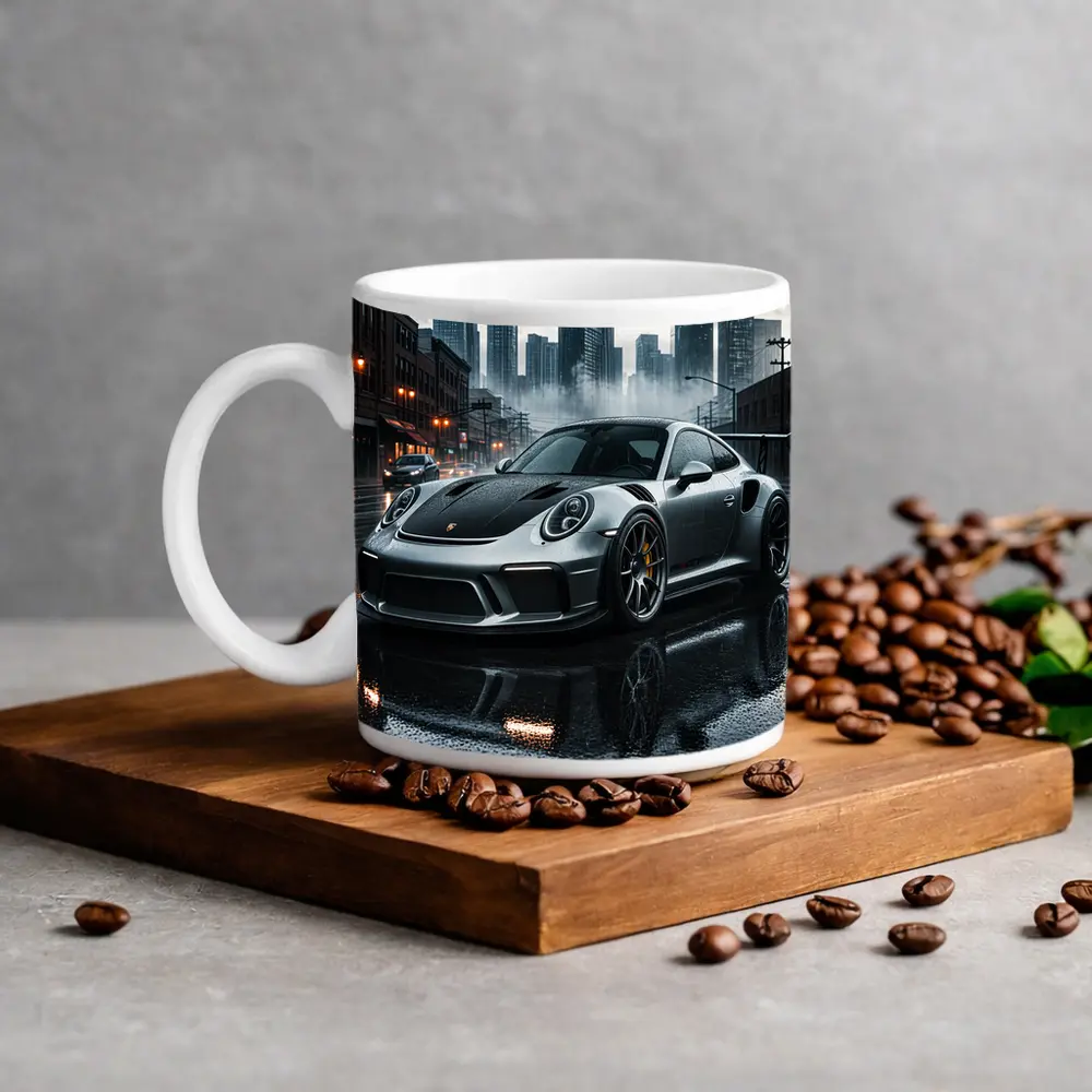 Porsche 911 GT3 Rainy City Street – Mugs