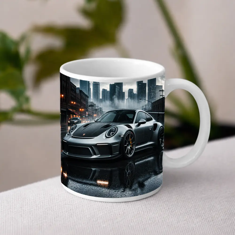 Porsche 911 GT3 Rainy City Street – Mugs