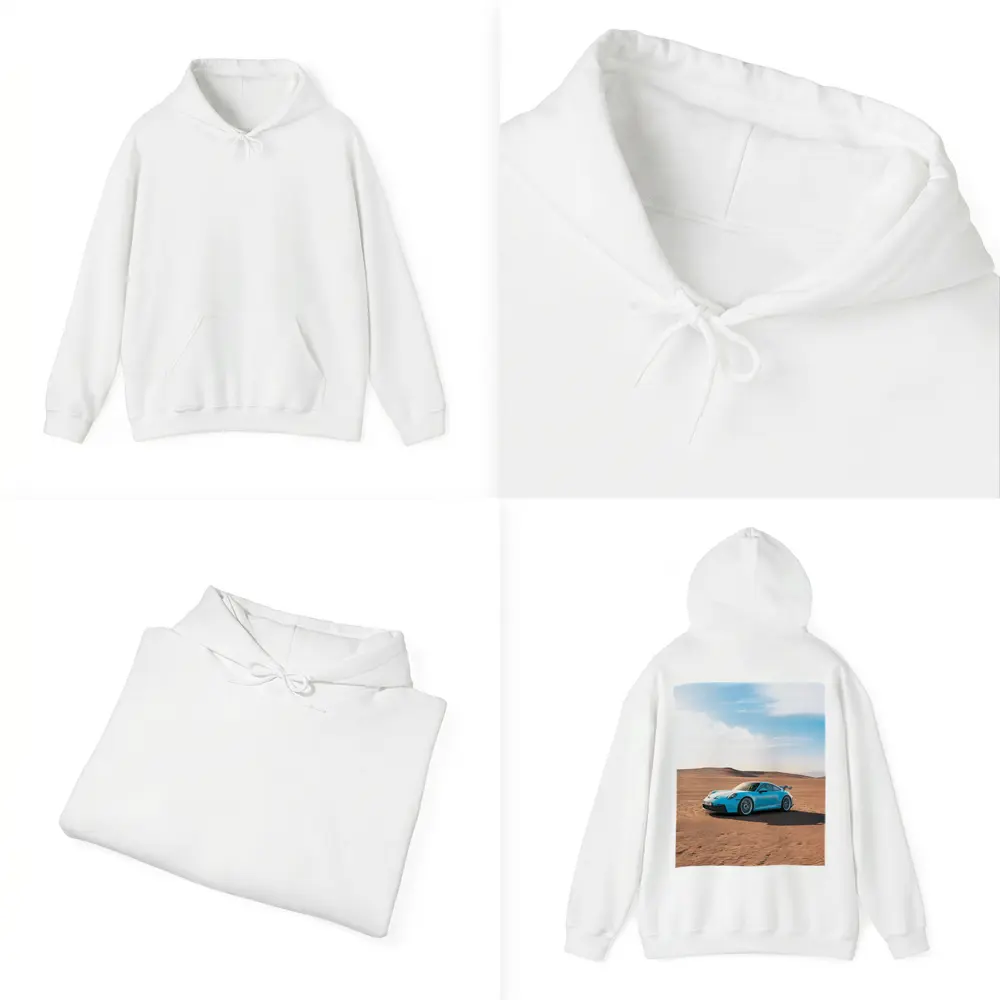 Porsche 911 GT3 Blue Desert Scene – Hoodies