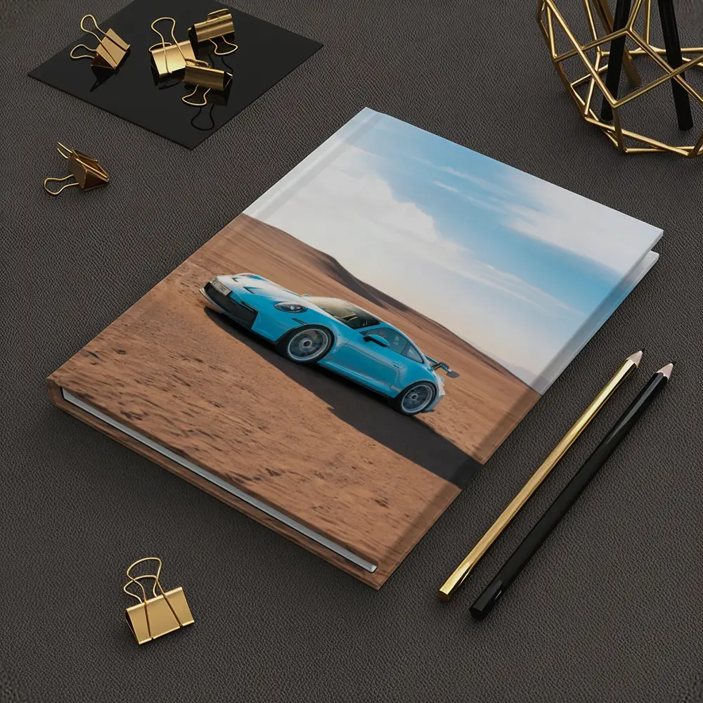 Porsche 911 GT3 Blue Desert Scene – Notebooks