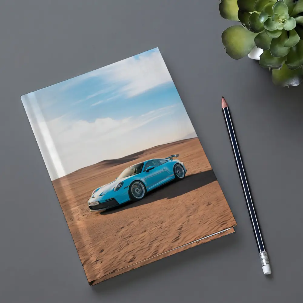 Porsche 911 GT3 Blue Desert Scene – Notebooks
