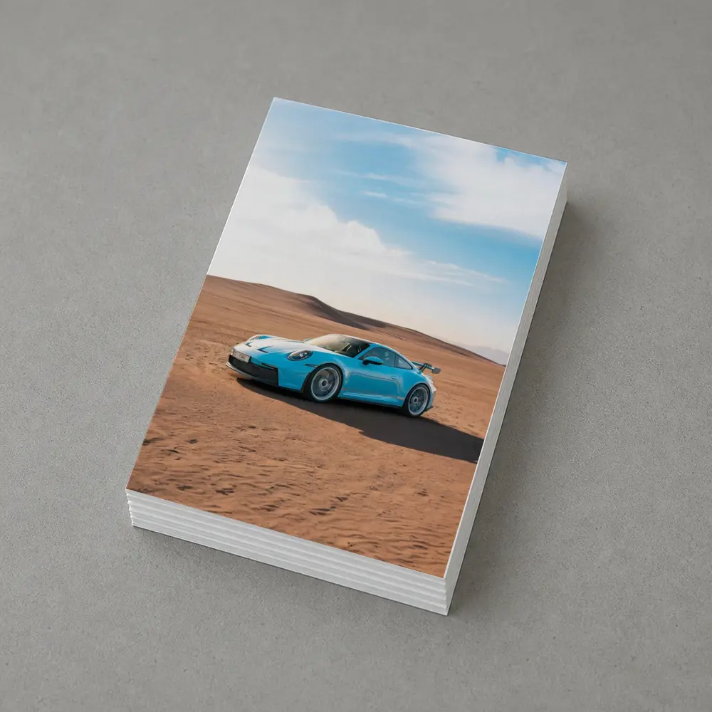 Porsche 911 GT3 Blue Desert Scene – Postcards