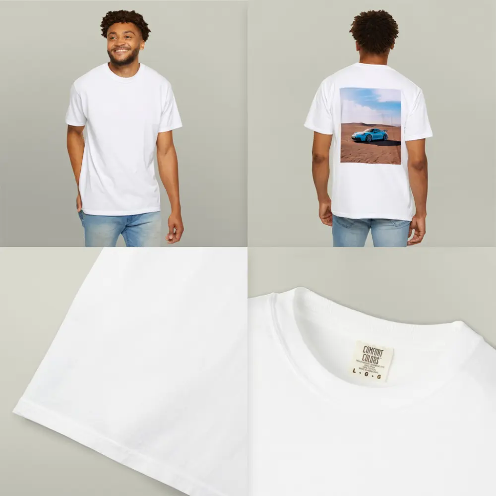 Porsche 911 GT3 Blue Desert Scene – T-Shirts