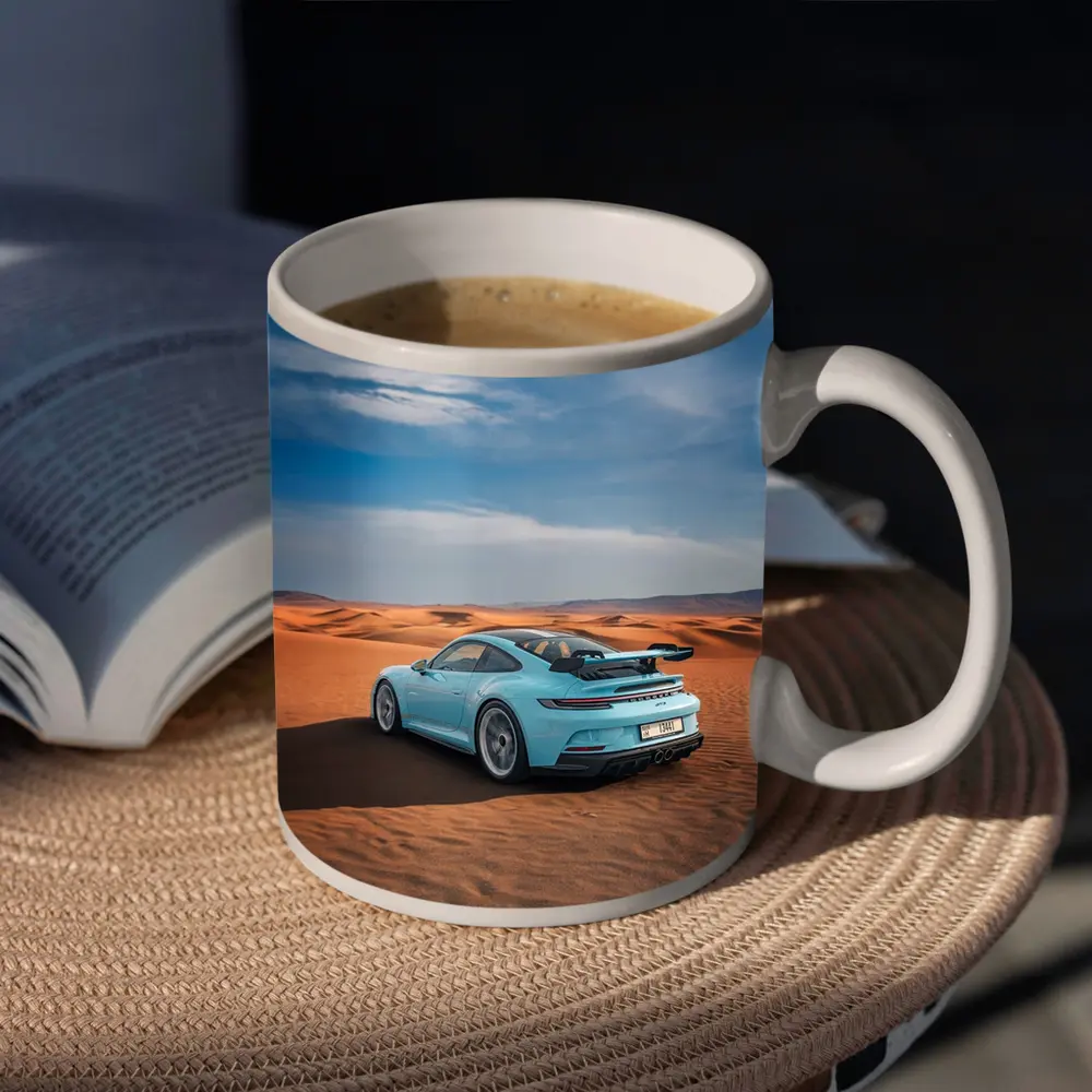 Porsche 911 GT3 Blue Desert Sand Dunes – Mugs