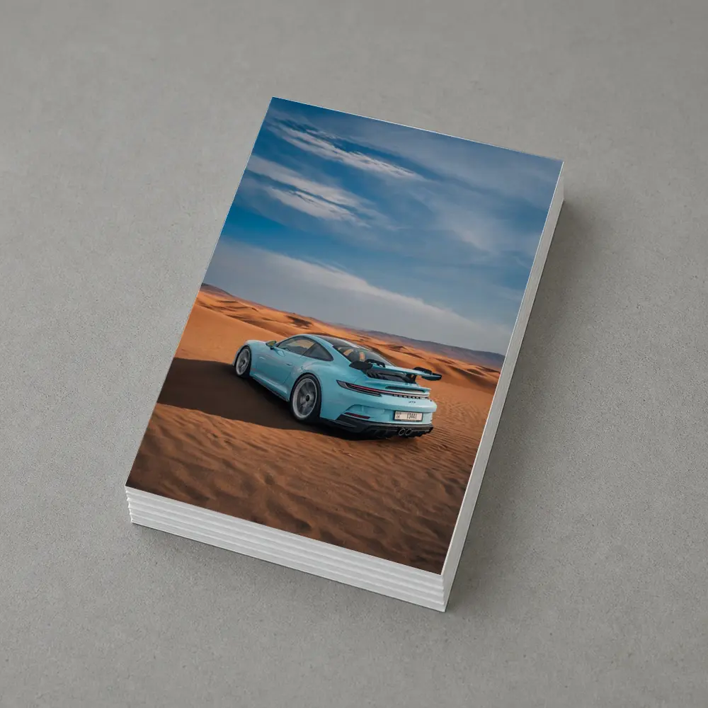 Porsche 911 GT3 Blue Desert Sand Dunes – Postcards