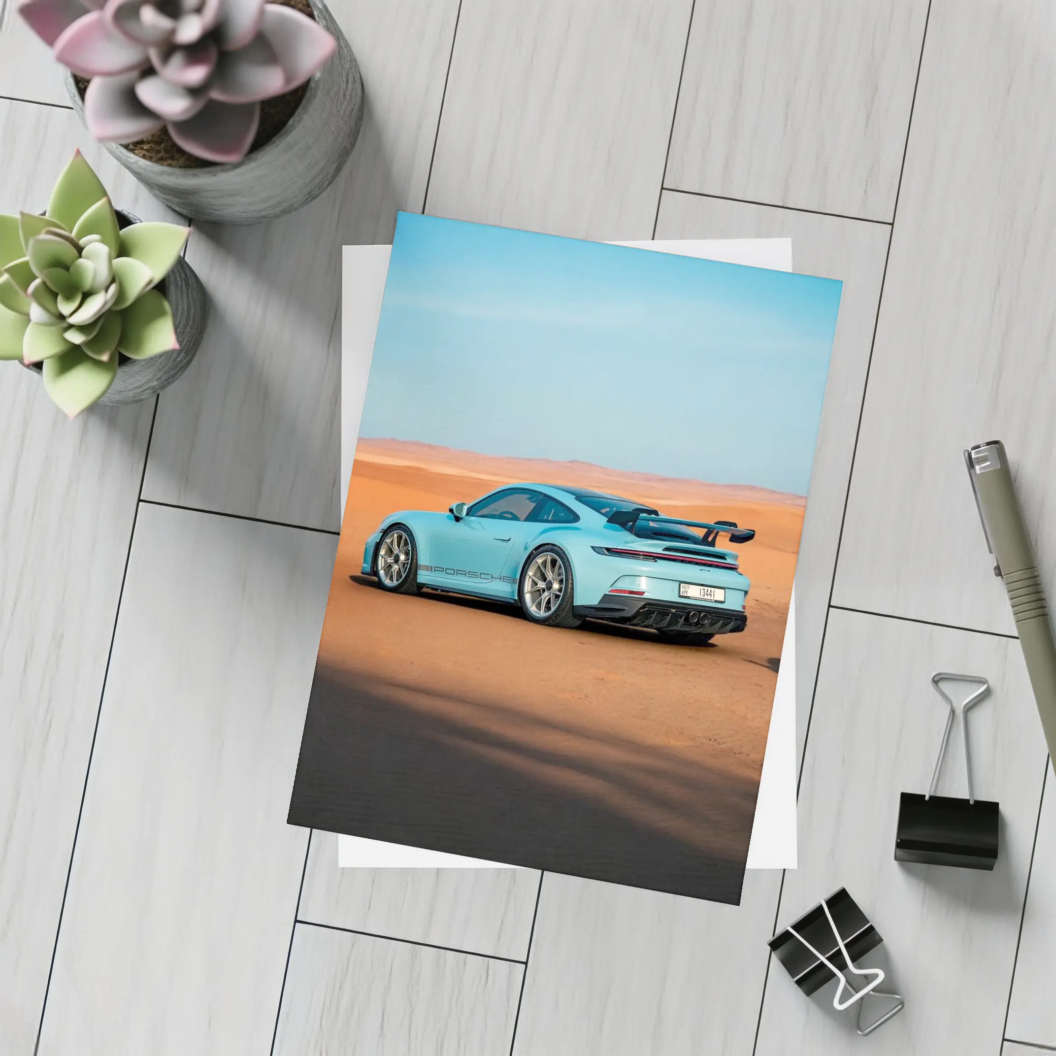Porsche 911 GT3 Blue Desert Sand – Postcards