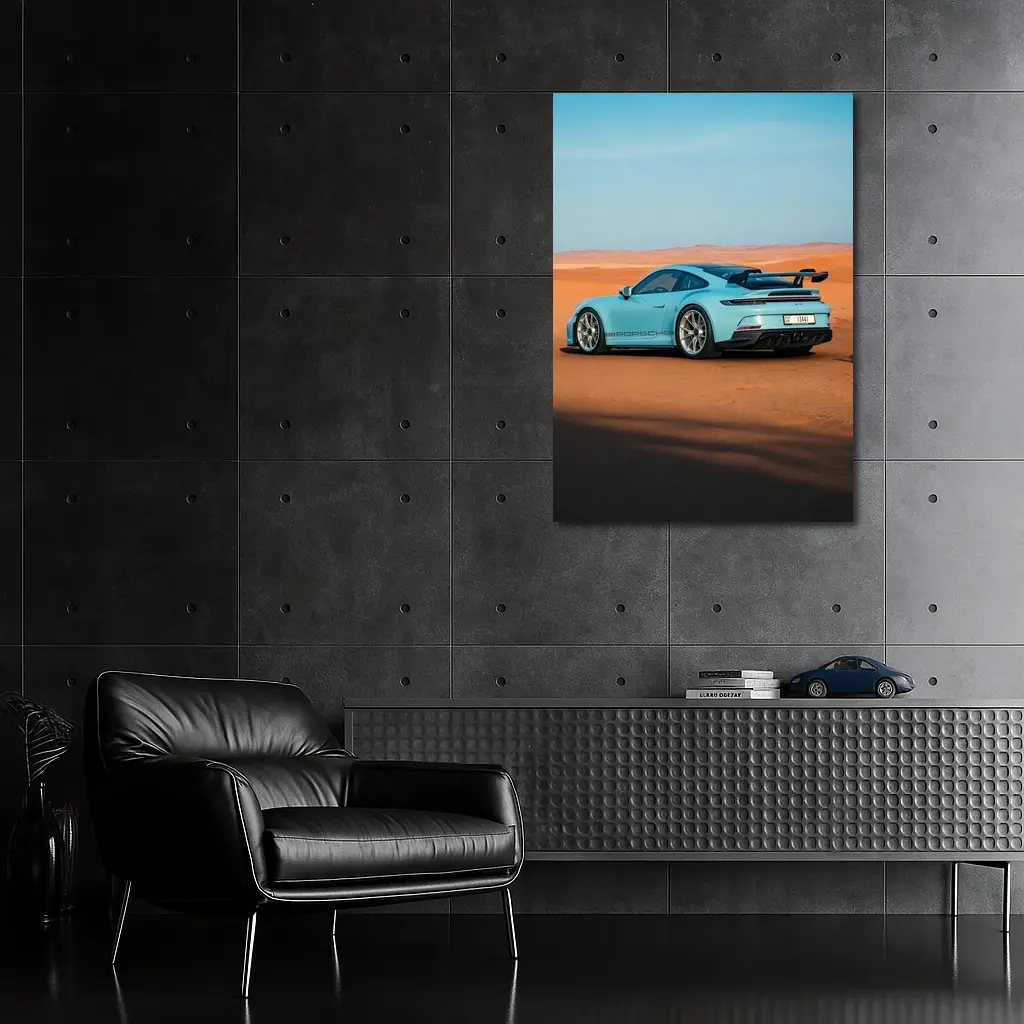 Porsche 911 GT3 Blue Desert Sand – Wall Art