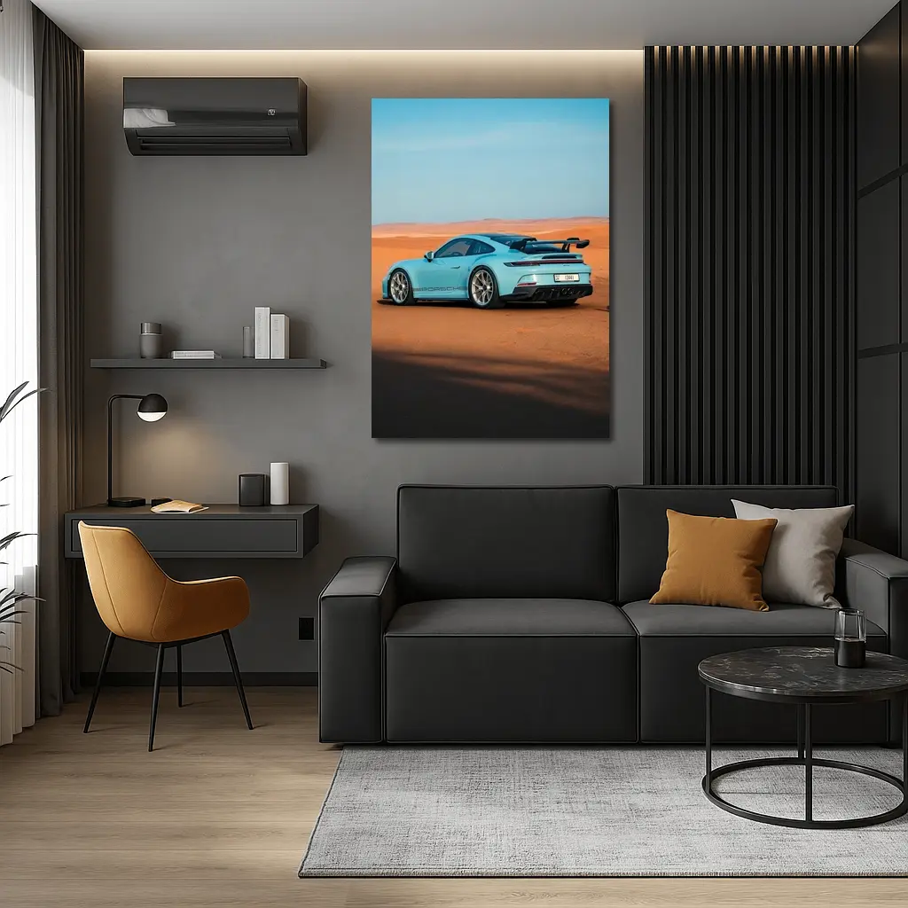 Porsche 911 GT3 Blue Desert Sand – Wall Art