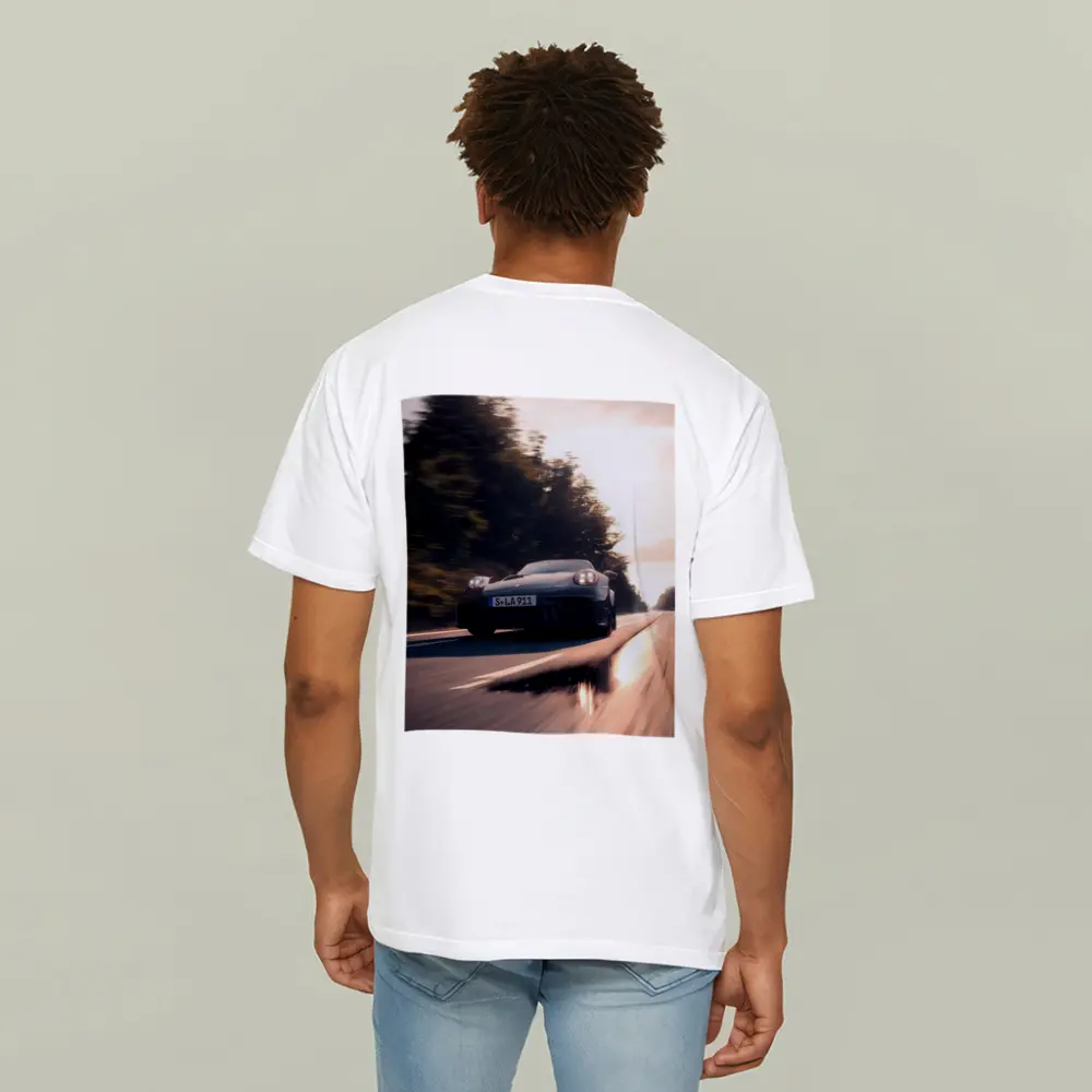 Porsche 911 GTS Speeding Down Open Road – T-Shirts