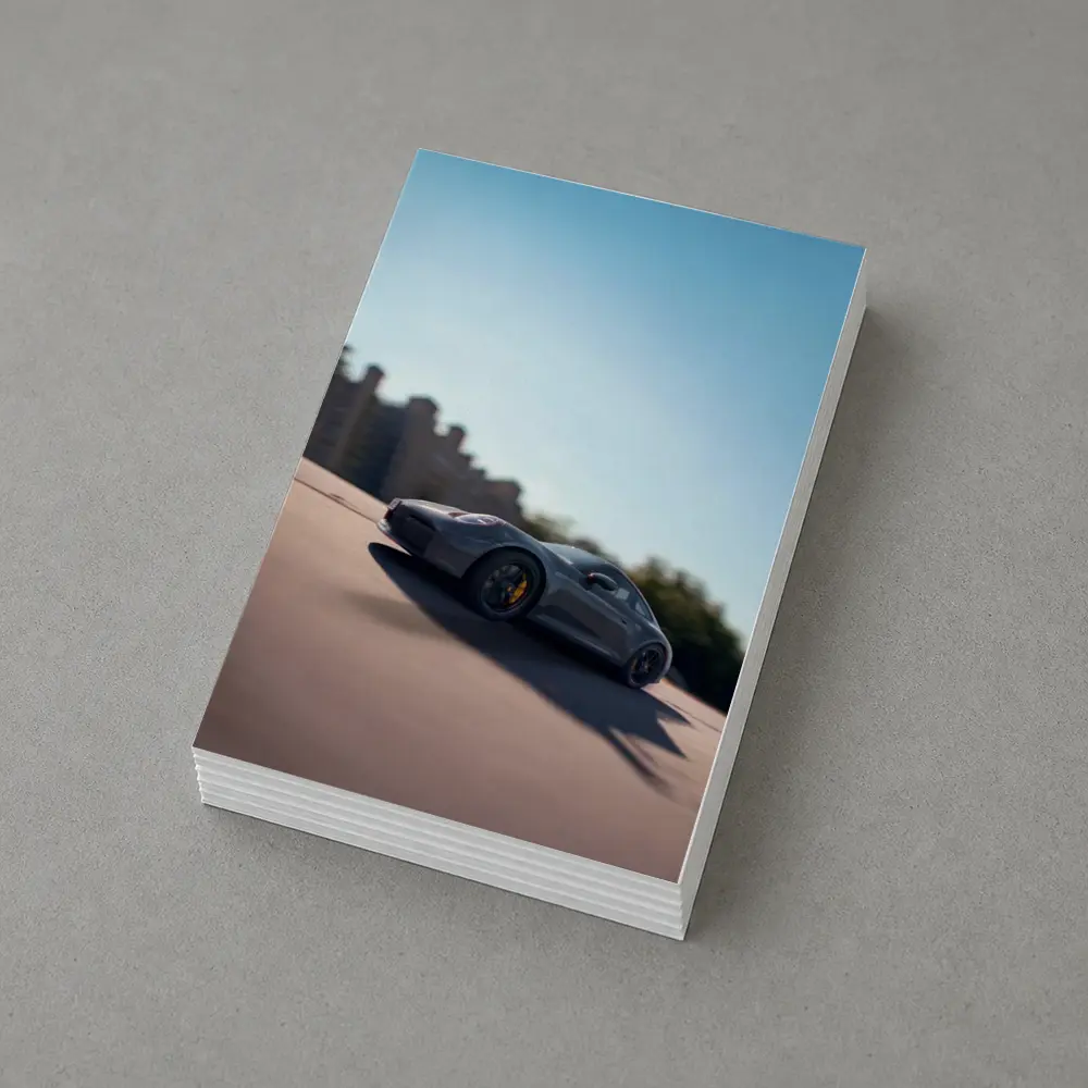 Porsche 911 GTS Speeding On Open Road – Postcards
