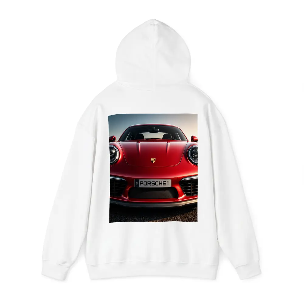 Red Porsche 911 Front View Dramatic Sky – Hoodies