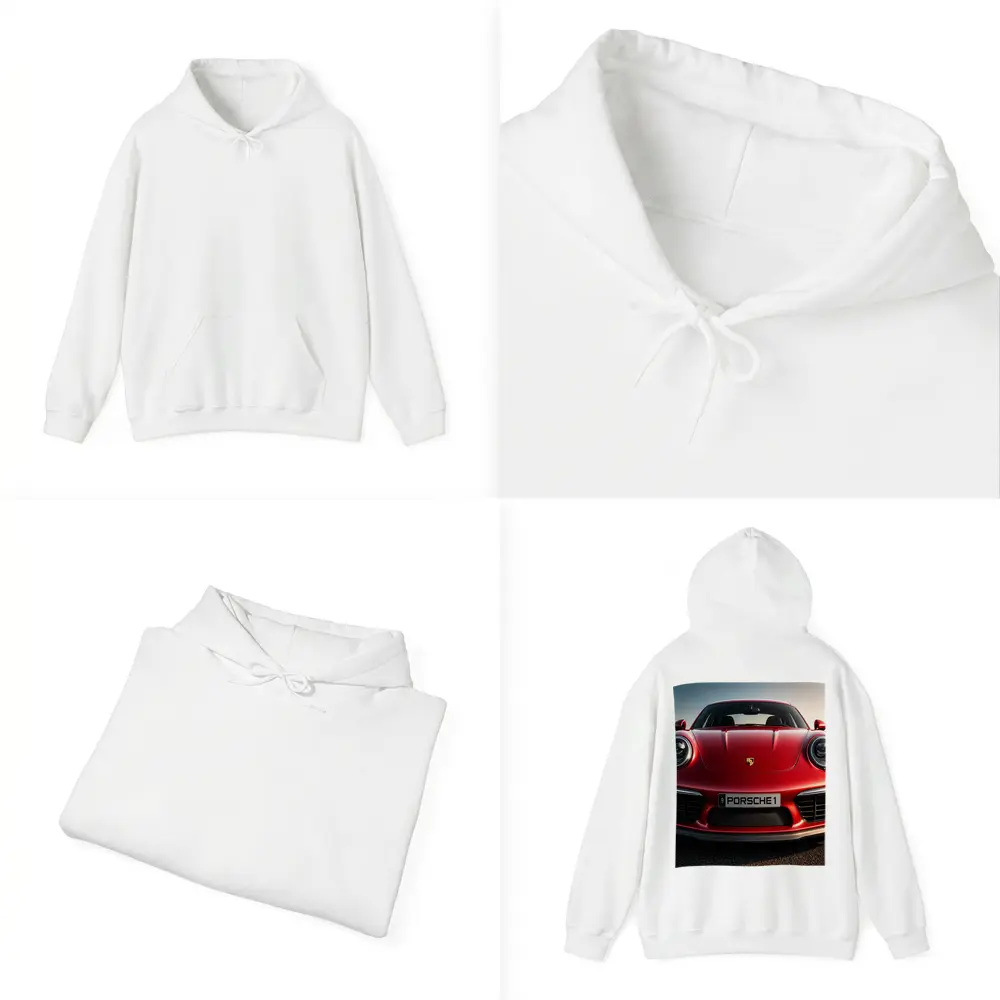 Red Porsche 911 Front View Dramatic Sky – Hoodies