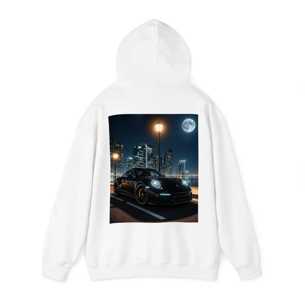 Porsche 911 Black Night City Skyline – Hoodies