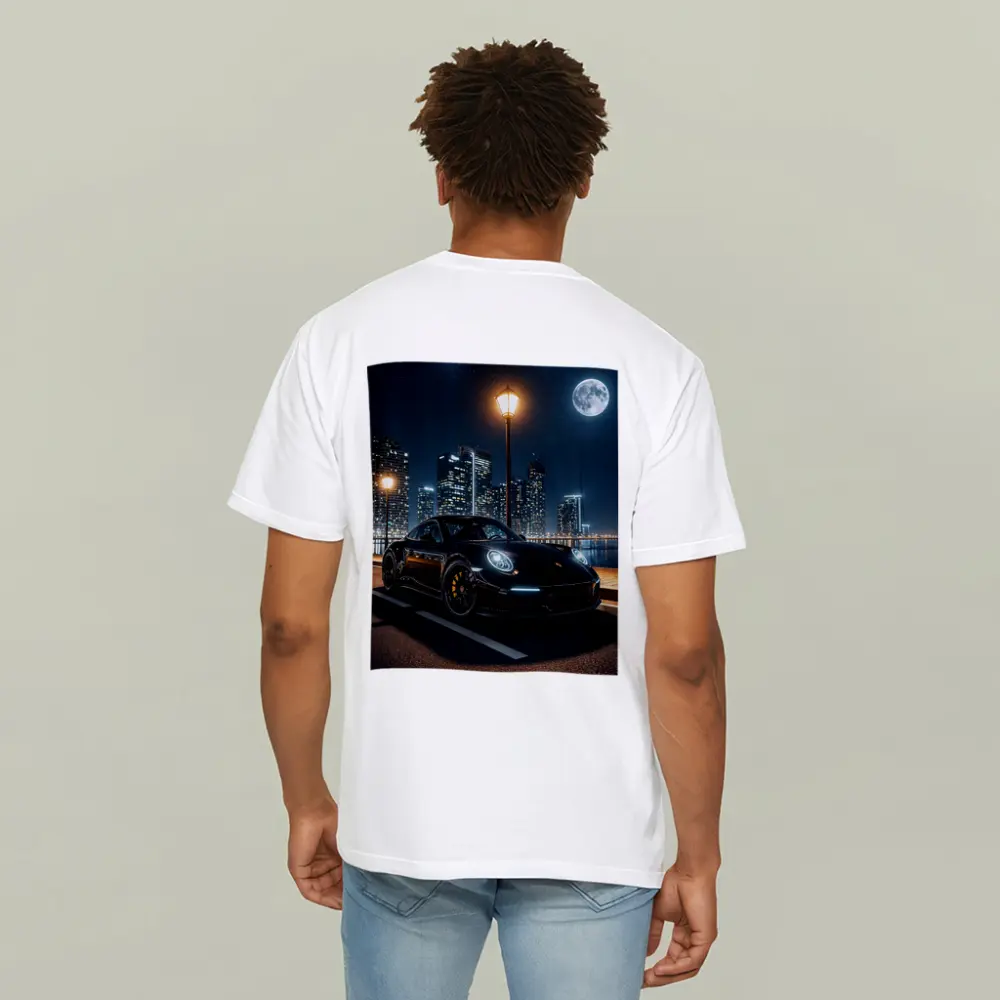 Porsche 911 Black Night City Skyline – T-Shirts