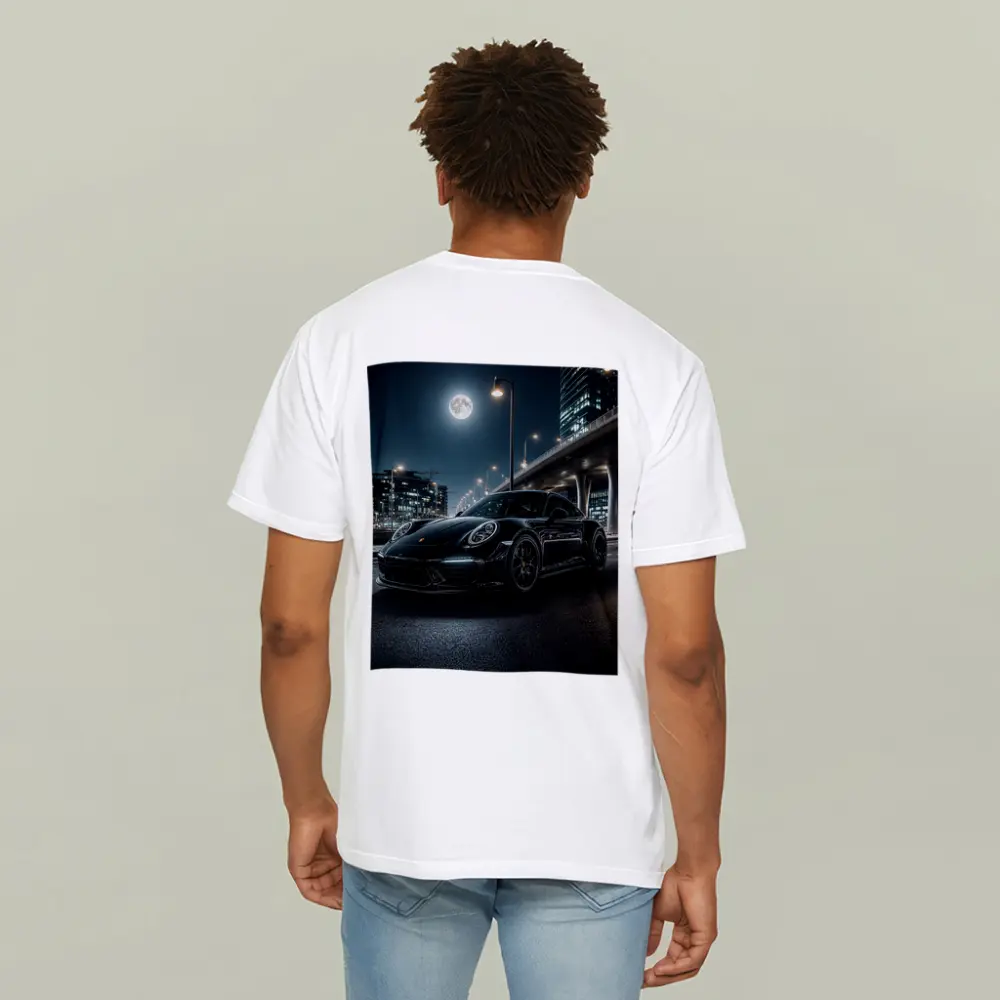 Porsche 911 Black Night City Streets – T-Shirts