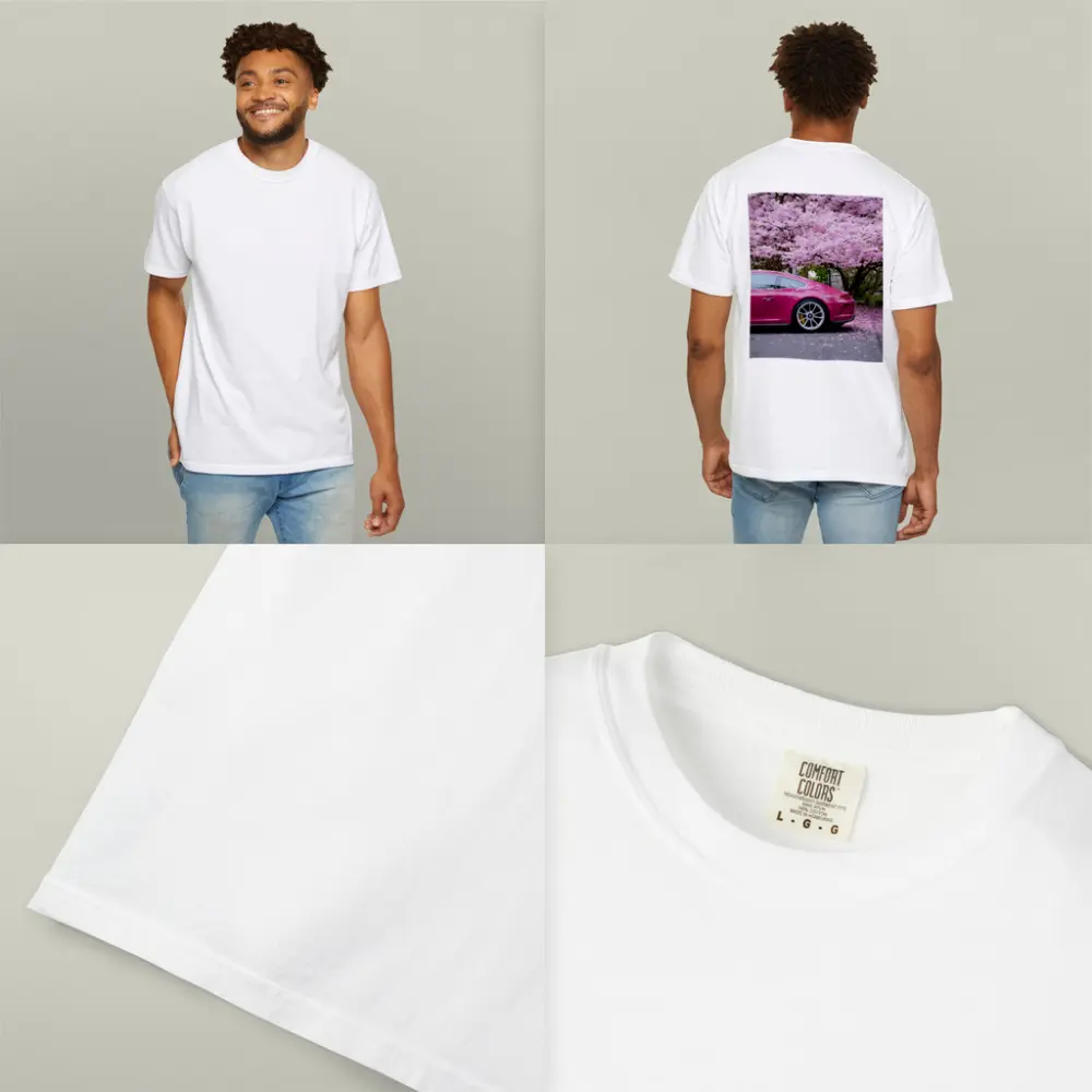 Pink Porsche 911 Under Cherry Blossom Trees – T-Shirts