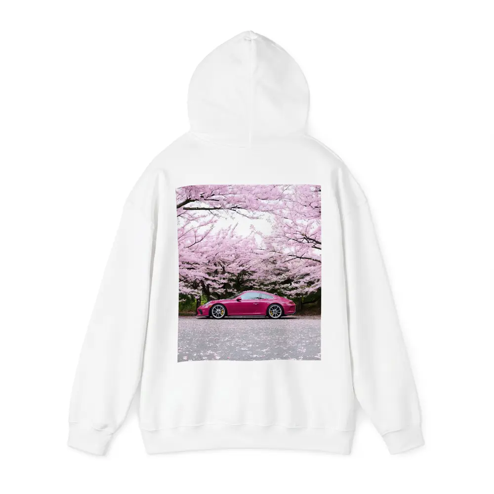 Porsche 911 Pink Under Cherry Blossom Trees – Hoodies