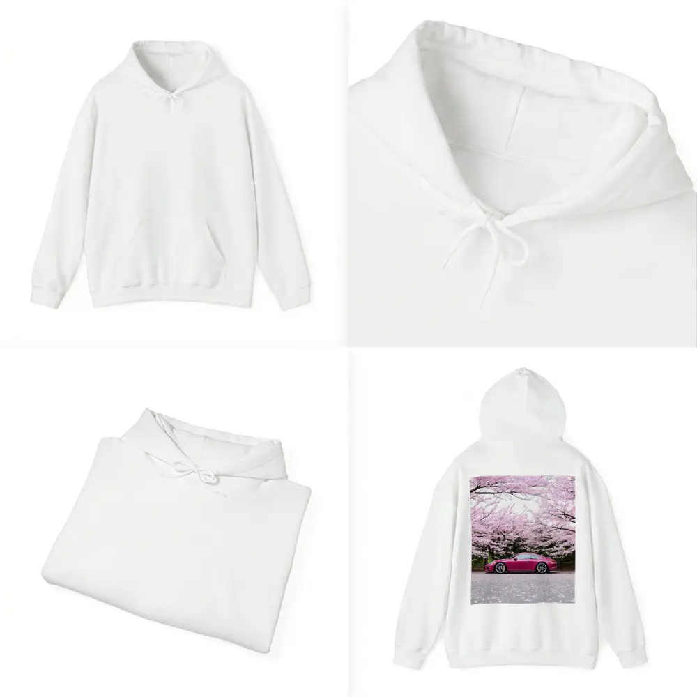 Porsche 911 Pink Under Cherry Blossom Trees – Hoodies