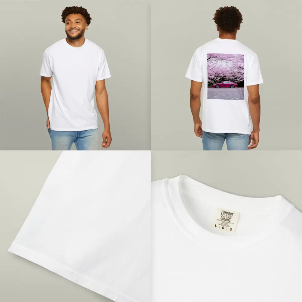 Porsche 911 Pink Under Cherry Blossom Trees – T-Shirts