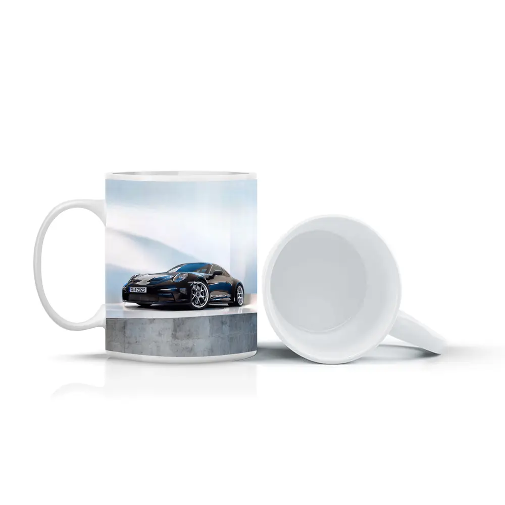 Porsche 911 ST Black Studio Minimal Background – Mugs