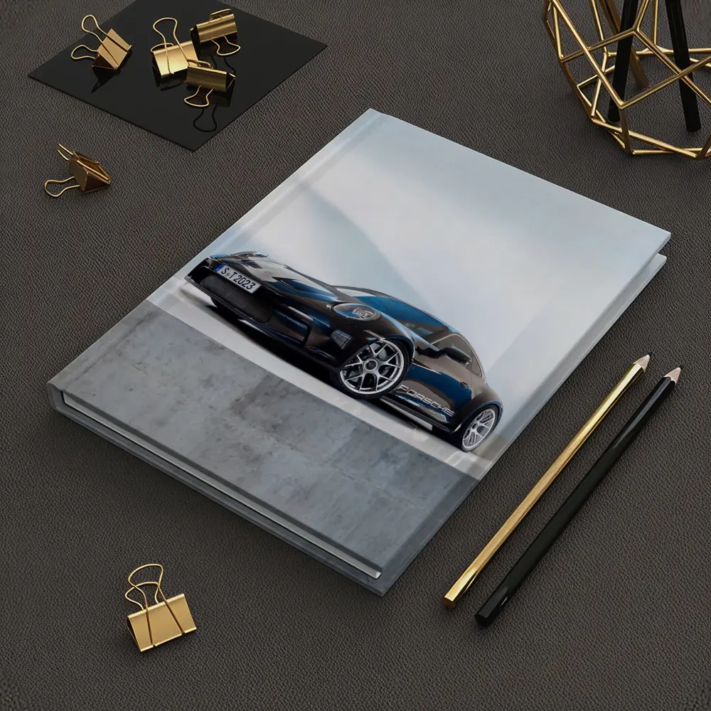 Porsche 911 ST Black Studio Minimal Background – Notebooks