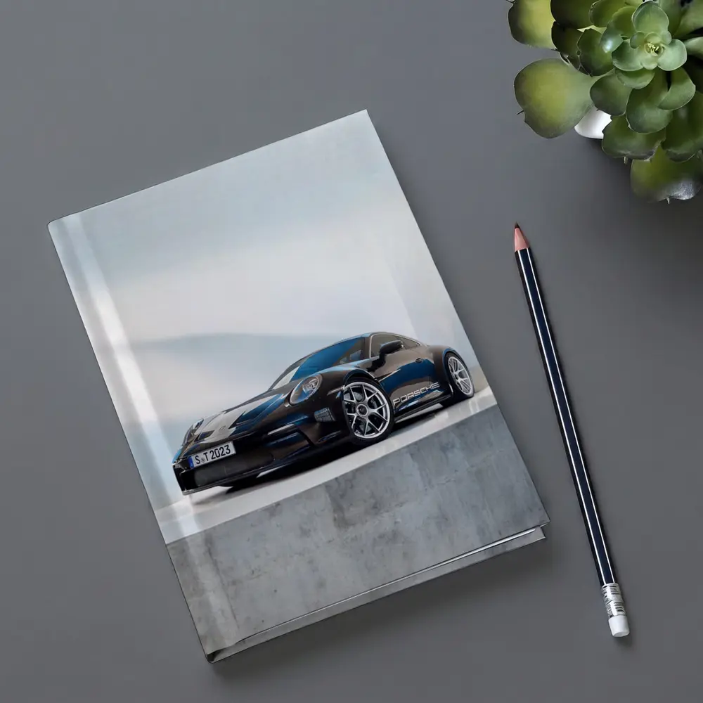 Porsche 911 ST Black Studio Minimal Background – Notebooks
