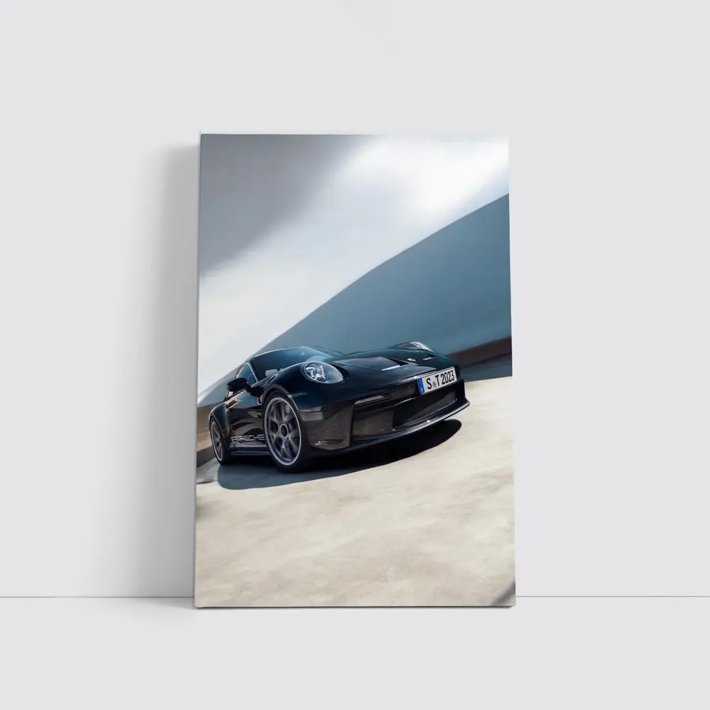 Porsche 911 ST Black on Open Road – Wall Art