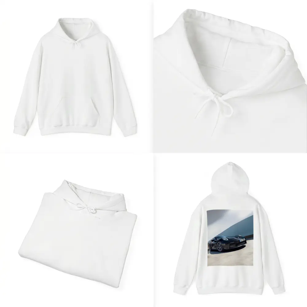 Porsche 911 ST Black on Open Road – Hoodies