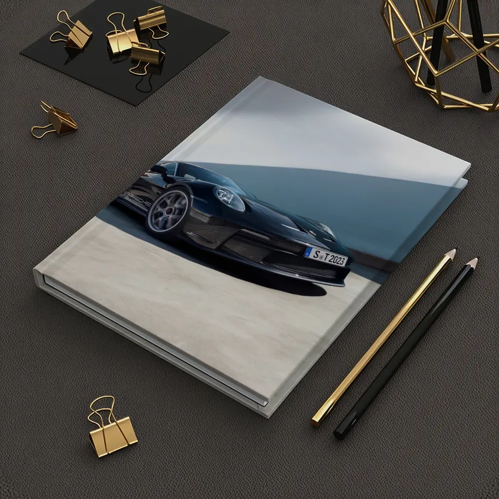 Porsche 911 ST Black on Open Road – Notebooks