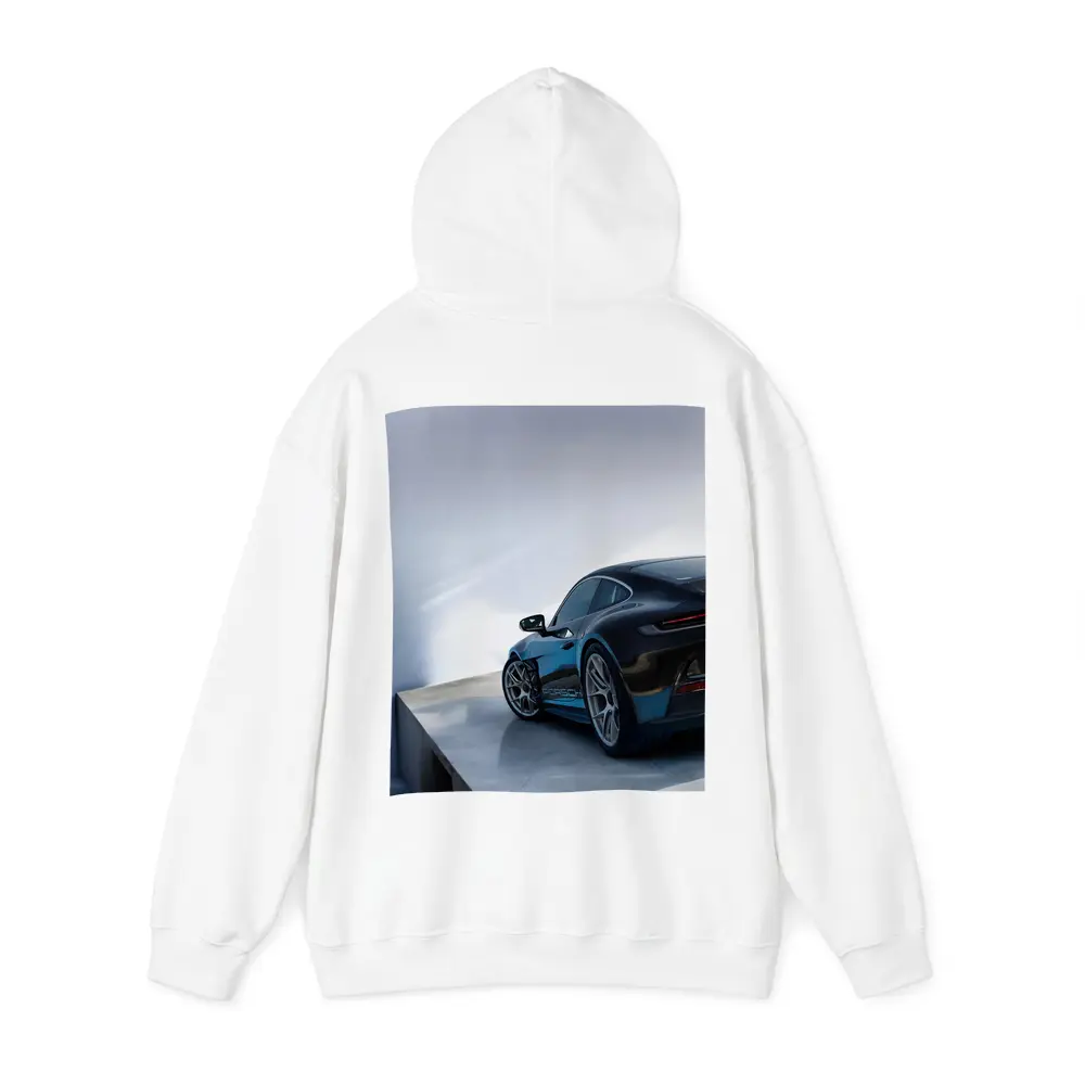 Porsche 911 Dark Blue Parking Lot Rear – Hoodies
