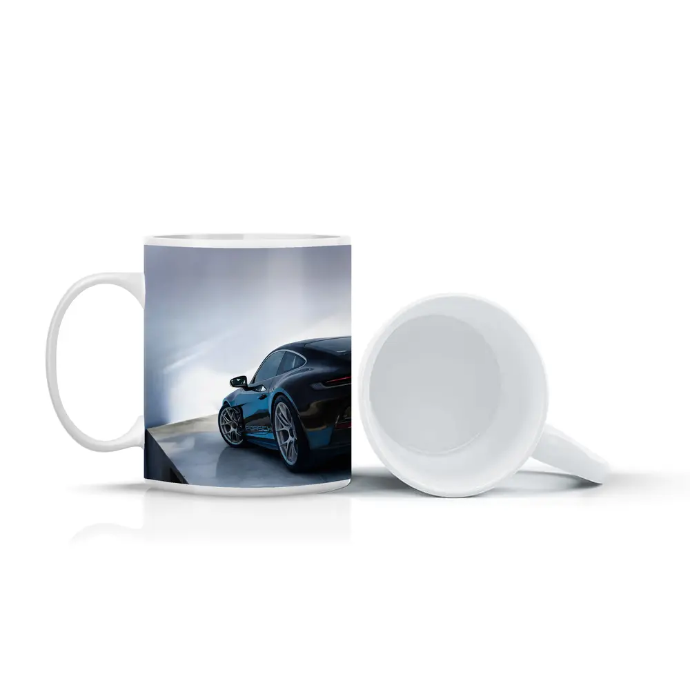 Porsche 911 Dark Blue Parking Lot Rear – Mugs