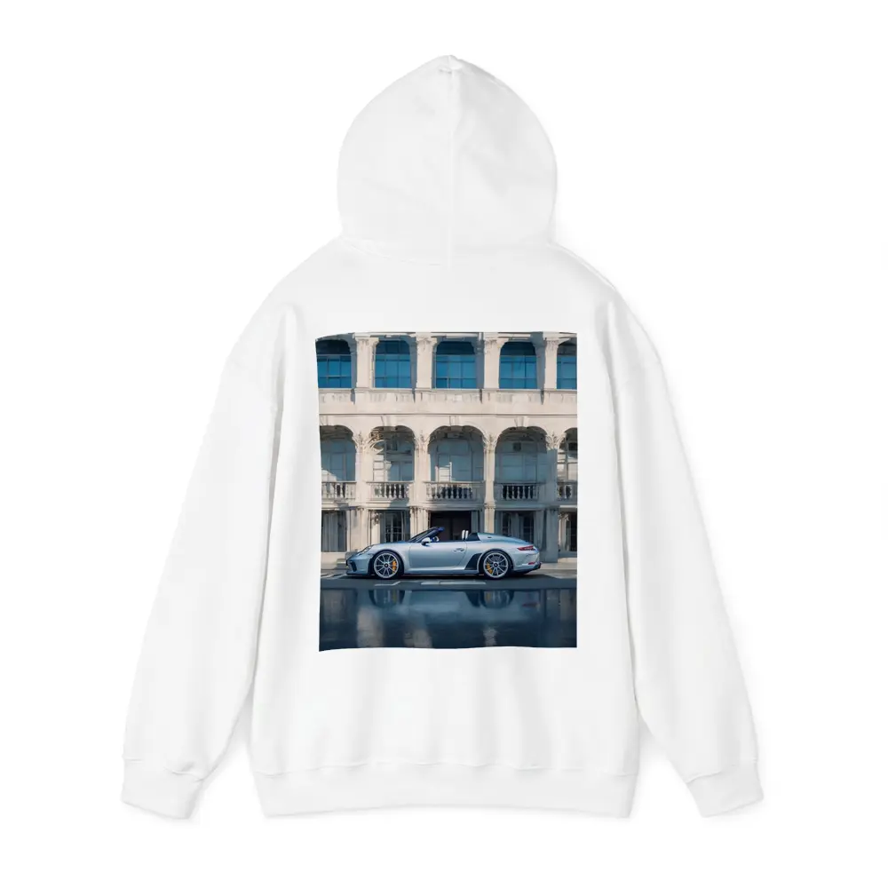 Porsche 911 Speedster Silver Classic Architecture Background – Hoodies