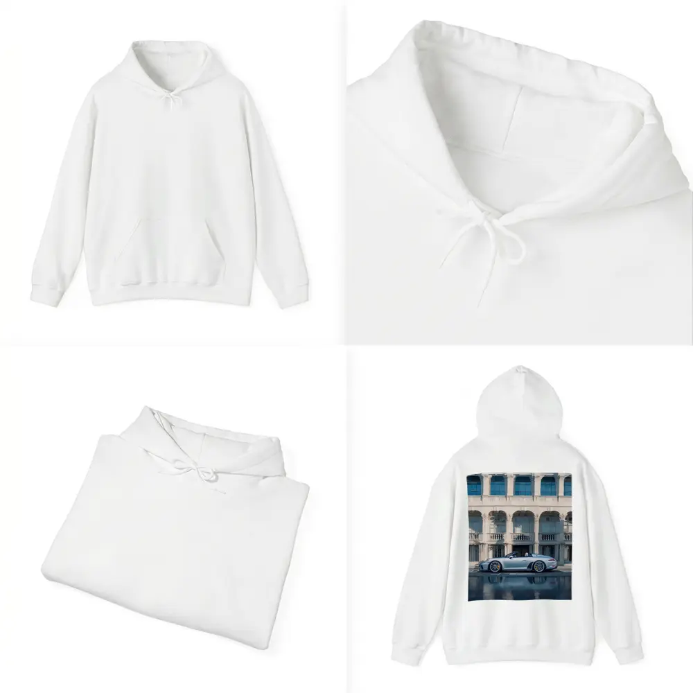 Porsche 911 Speedster Silver Classic Architecture Background – Hoodies